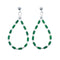 Man Made Malachite Liquid Sterling Silver Post Dangle Earrings JX126766